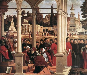 ヴィットーレ カルパッチョ Painting - 聖ステファン・ヴィットーレ・カルパッチョの論争